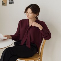 엘리시아 데일리 타이 블라우스 빅사이즈 여성의류