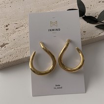 인마인드 물방울 웨이브 포인트 귀걸이