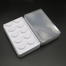 50pcs 속눈썹 포장 상자 케이스 컨테이너에 대 한 도매 원형 라운드 분명 속눈썹 트레이 플라스틱 투명 빈 홀더 트레이, 22, 100개