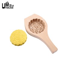 다식판 원목 다식틀 떡도장 명절떡 약과 떡틀 떡문양틀 월병 금형 중국 쿠키 비스킷 금형 베이킹 빵집 홈 주방 식당 바 생과자 나무 수동 도구 월병 디저트, 1-축복