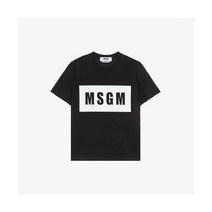 [엠에스지엠] [MSGM] 여성 박스 로고 반팔티 블랙 MGM22FRTS302BK