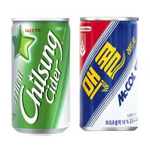 칠성사이다30캔+맥콜30캔(총60캔)/안전박스포장, 190ml