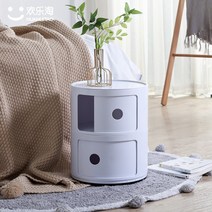 콤포니빌리 카르텔 수납장 거실 침실 다용도 원형 수납장 캐비닛 2단 3단 4단, 전체화이트3단[핫]