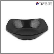 [돌산멜라민] 체크(흑) - 신사각찬기 (업소용그릇 멜라민그릇 예쁜그릇 식당접시 멜라민볼 멜라민찬기 검정색그릇), (DS-7899/7761), 블랙 3호