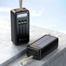 태양광발전 전원 애플 220v 초고속 충전 캠핑 야영 대용량 보조배터리 휴대용 초대형, 80000mAh, 나이트 크롤러 블랙