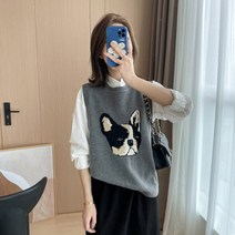 여성 앙고라 조끼 손뜨개 할매 니트 맨투맨 얇은 꽈배기 베스트