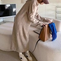 아리엘스타일 여성스러운 데일리룩 뜨엘링니트원피스