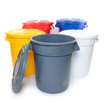 벤티드 브루트 컨테이너 75L 대용량 쓰레기통 대형휴지통 튼튼한 분리수거함, 브루트 컨테이너세트 75L, (노란색)