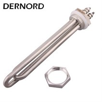 무시동히터 돼지꼬리히터 우드링크 차량용 카니발 DC히터 DERNORD 침수 DC 히터 나사 연결 태양열 물 가열 요소 록너트 및 액세서리 1 인치 BSP DN25 12V 600W, 6.200W - Locknut