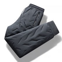 남자 겨울 방한 방수 바지 동절기 배달 작업복 따뜻한 다운 코튼 방수 겨울 지퍼 포켓 스웨트팬츠 남성용