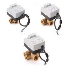 삼방밸브 AC220V 3-way Electric Motorized Ball Valve Three Wires Two Controls for Air Conditioning, [03] DN25, [01] 220V, 03 DN25_01 220V