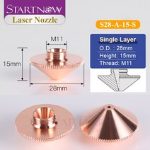 레이저 커팅기 각인기 조각기 컷팅기 Startnow 레이저 절단 노즐 단일 이중층 Precitec WSX Raytools CNC, 01 S28-A-15-S_15 5.0