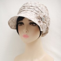 bedazzle [비다즐] 헤세아 레이스 아이보리 셔링 캡모자 항암모자 여름모자 캡모자브랜드 비다즐모자 핸드메이드 주문제작 맞춤모자 사이즈제작 여성 모자 여성 여름모자 면모자