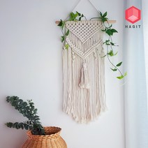 하지트 마크라메 월행잉 드림캐쳐 벽장식소품, 3.플레인 와플