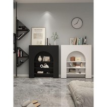 벽난로콘솔 장식장 콘솔 벽난로 수납장 모형, L80xW20xH90cm-블랙