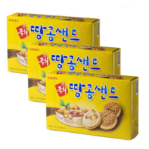 크라운 땅콩 샌드 372g 12봉 3박스 사무실간식