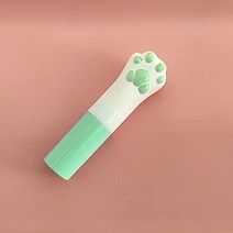 5 개/몫 4g DIY 미니 귀여운 만화 다채로운 립글로스 컨테이너 튜브 고양이 발 립스틱 빈 화장품 용기 여행 병, [01] Green