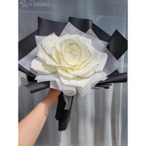 에바폼 자이언트플라워 라인장미 한송이 꽃다발, 사이즈업, 블랙