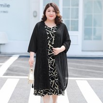 빅사이즈 원피스세트 오버핏 날씬핏