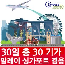 싱가포르유심 싱가포르유심칩 30일 무제한 총 90GB 데이터 핫스팟 지원 인스타 카카오톡 유튜브 네이버 사용 스카이패스로밍, 인천1터미널-T1, 총 30GB( 매일1GB )