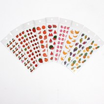 스티커마켓 오로라스티커 (과일9종) 딸기, 1개