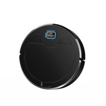 무선 스마트 로봇 진공 청소기 다기능 조용한 진공 청소기 가습 가정용 1200Mah 1600Pa, 02 Black