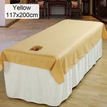 마사지침대 베드 접이식 마사지용품 부드러운 탄성 살롱 시트 물리 치료 마사지 시트 스파 침대 마사지 타월 뷰티 살롱, 노란색 117x200