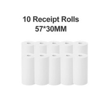POS기 멀티 리더기 카드 58mm 감열식 프린터용 영수증 포토 지폐 용지 10 롤 57*30mm 금전 등록기 모바일, 01 10 Receipt Rolls