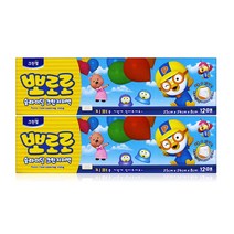 크린랩 뽀로로 슬라이딩 지퍼백(대) 12매 x2개/스탠딩, 단품