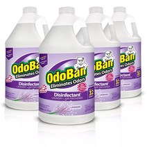 OdoBan Odor Eliminator and Disinfectant Concentrate Lavender 오도반 냄새 제거제 및 소독제 농축액 라벤더 128oz 3.63kg, 1팩