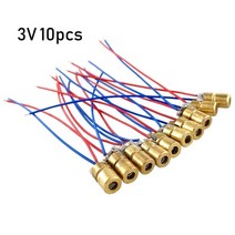 다기능레이저수평기 광파기 판매 13510pcs 조정 가능한 도트 크로스 다이오드 모듈 650nm 6mm 35v 5백만 다이오드 와트 미니 레드 구리 헤드, 10개 3v