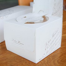 중앙패키지 미니케익박스(화이트골드) - 140x140x100 5개(받침포함)