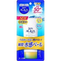 로토 제약 SKIN AQUA 스킨 아쿠아 슈퍼 모이스처 에센스 80g [선크림 얼굴·바디용 SPF50+ PA++++], 단일