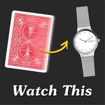 마술용카드 쉬운 마술 키트 학예회 매직 트릭 카드를 손목시계로 변경/변경 클로즈업 거리 무대 마술 소품, 한개옵션0