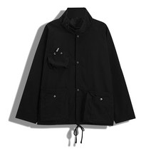 남자트위드자켓 국가 편지 자수 작은 향기로운 바람 하이 엔드 미국 오버핏 커플 옷 남성 봄 재킷