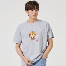 키밍 호랑이띠 인 12간지 띠자리 그래픽 신년 반팔티