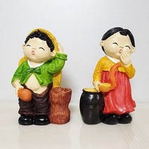 다잇홈데코 오줌싸개 2p 민속인형 민속품 전통공예품 인테리어소품