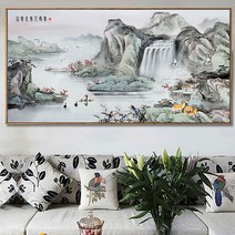 수묵 산수화 보석십자수 풍경 원형비즈 큐빅 전체수 선물용(사은품 증정), 100x50, 해바라기(I)