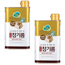 통참깨참기름100% HACCP승인 저온압착 450ml 딱 한번만 짠 고소한 참기름 반값, 1개