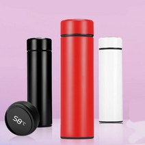 텀블러 온도 표시 보온병 코스트코 아님 신생아 아기분유 어린이집 빈티지, EZ-LED 텀블러 레드