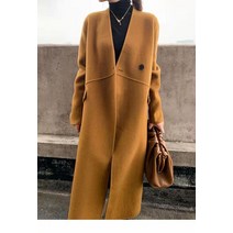 싱글 브레스티드 양면 트위드 재킷 여성 가을/겨울 새로운 오버슬 하이엔드 코트 패션