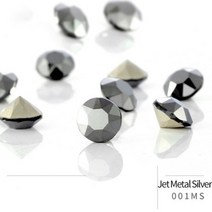 크리스탈 스톤 라운드 모양 DIY 액세서리 포인트 백 유리 납유리 네일에 4mm 소형 접착제 라인석 크리스탈 리볼리 50 피스, Jet Metal Silver_7mm 50pcs