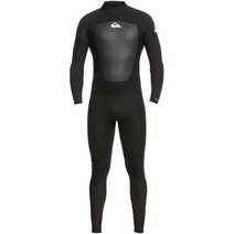 퀵실버 잠수복 다이빙슈트 3/2 프롤로그 백-집(Zip) FLT 웻수트 - 남성용 맨즈 273428, Black, L Short