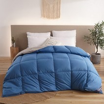 구스이불 헝가위 거위털 이불 200x200cm 부드러운 겨울 앰프 가을 담요 깃털 침대 누비 담요 싱글 더블 킹 사이즈, 180x220cm 3kg, 푸른