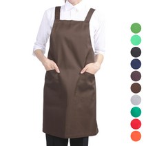 DAE10 가게 공방 기본형 데일리 원컬러 포인트 앞치마, DAE10 쵸코색