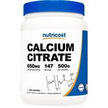 뉴트리코스트 칼슘 시트레이트 파우더 무맛, 500g, 1개