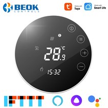 스마트 온도 제어 시스템 beok tuya 조절기 wifi 전기 바닥 난방 가스 보일러 조절기 alice alexa google 용 프로그래밍 가능, 16a 전기 난방, 와이파이