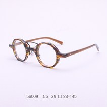 일본 수제 뿔테 안경 테 판토 형 스퀘어 빈티지 코받침 아세테이트 클리어 그라데이션 56009