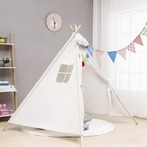 몽골텐트 쉘터 그늘막 야외용 몽골 감성 135M 휴대용 텐트 Tipi 플레이 하우스 코튼 캔버스 인도 Wigwam 리틀 천막 룸 장식, WJ3688P