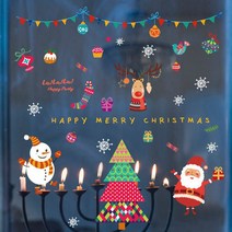 파티앤미다스 크리스마스 윈도우스티커 모음, 크리스마스 윈도우 스티커 XW-216